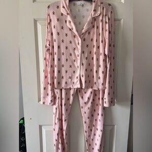 Sincerely Jules Pink gingerbread Pajama Set